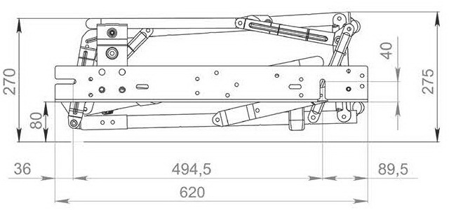Механизм трансформации Сюзи 122 с матрасом ППУ 60 мм