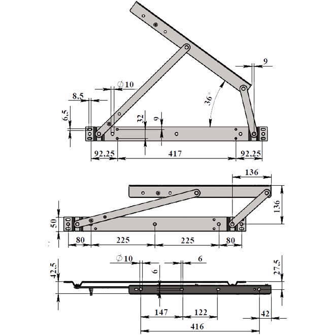 Механизм КК № 503 без газлифта