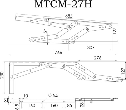 Механизм СМ МТСМ 27Н с пружинами 2 шт