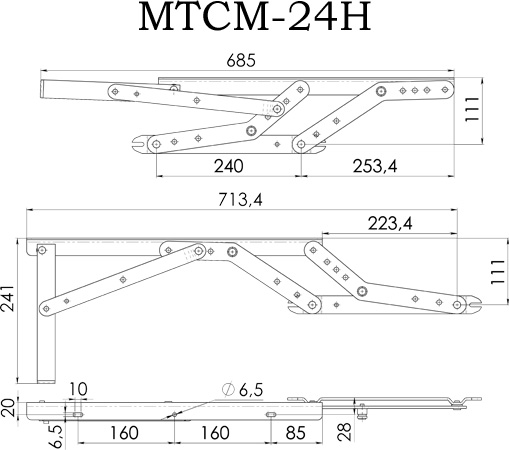 Механизм СМ МТСМ 24Н без пружин