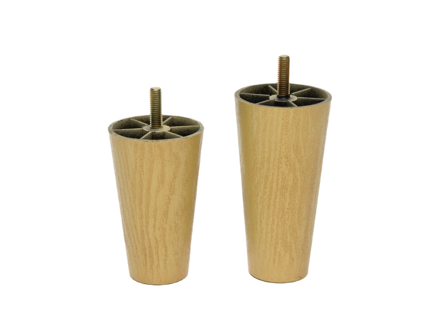 Опора мебельная пластмассовая H120 шпилька М8 клен