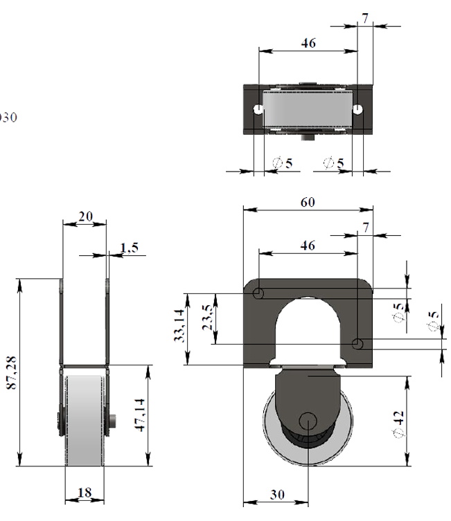 Опора роликовая КК № 5522 Р