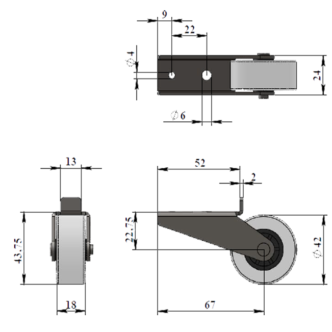 Опора роликовая КК № 422 Р