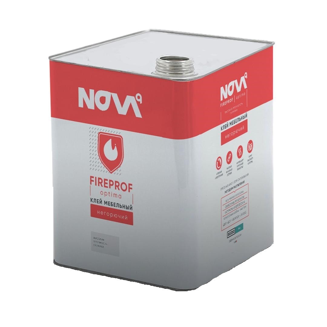 Клей мебельный NOVA FIREPROF Optima красный 0,9 кг
